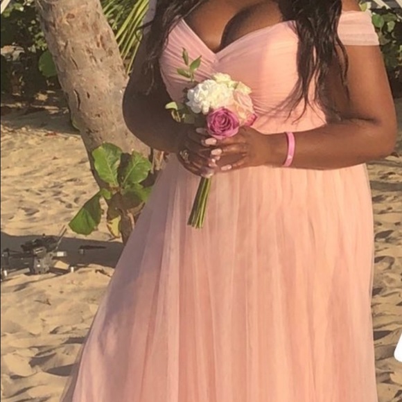 Ballet Slipper Color Bridesmaids Gown - Picture 1 of 4